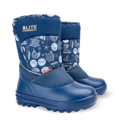 DEMAR-dětské sněhule REMI A modrý 1203A - rozepínání na suchý zip