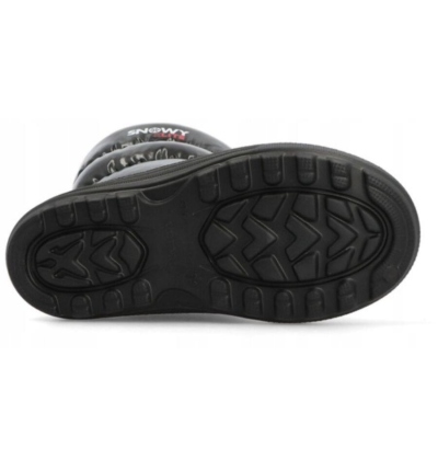 DEMAR - dětské sněhule SNOWY B černé 1212B zateplené ovčí vlnou NOVINKA 11/2023