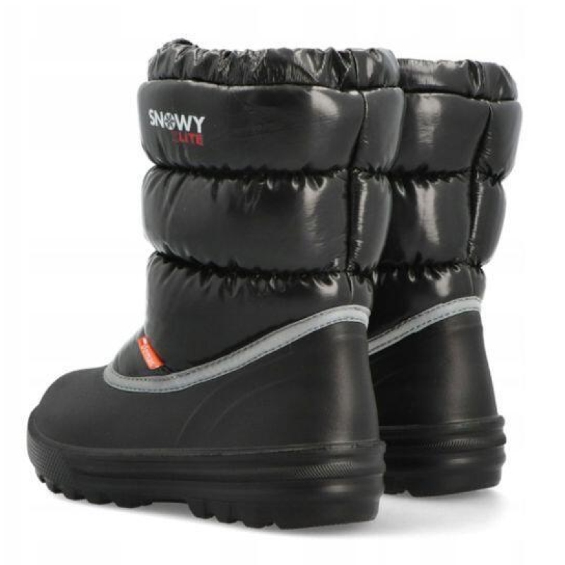 DEMAR - dětské sněhule SNOWY B černé 1212B zateplené ovčí vlnou NOVINKA 11/2023