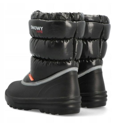 DEMAR - dětské sněhule SNOWY B černé 1212B zateplené ovčí vlnou NOVINKA 11/2023