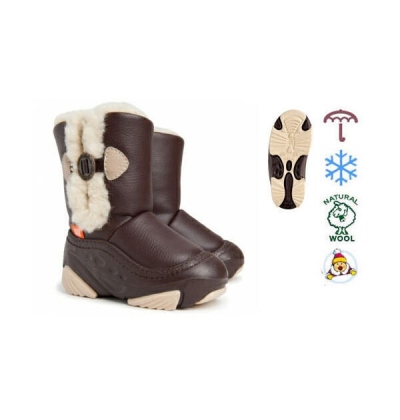 DEMAR-EMU 4023 B dětské sněhule hnědé 26-27