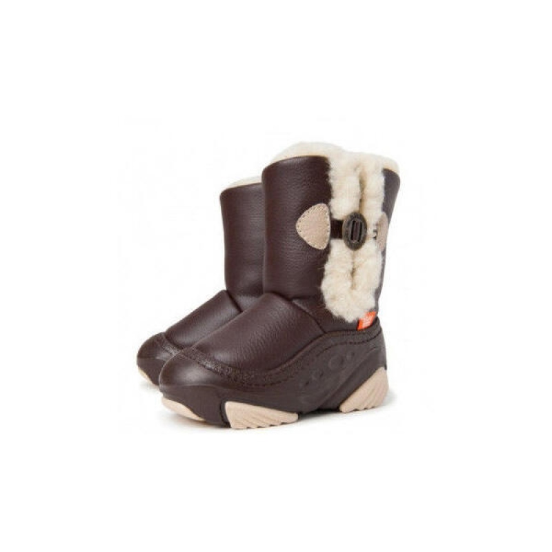 DEMAR-EMU 4023 B dětské sněhule hnědé 26-27