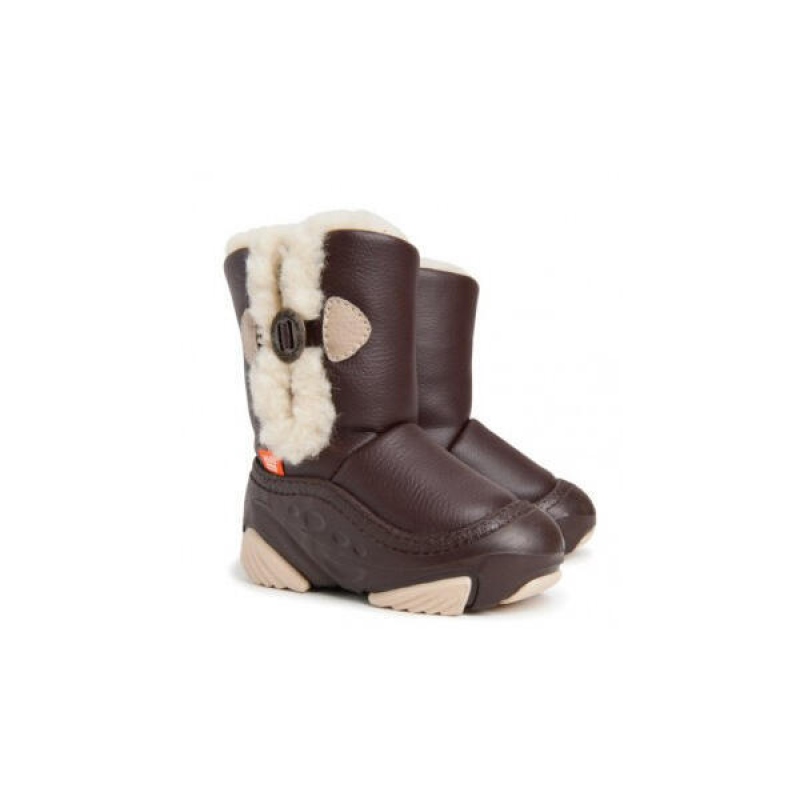 DEMAR-EMU 4023 B dětské sněhule hnědé 26-27