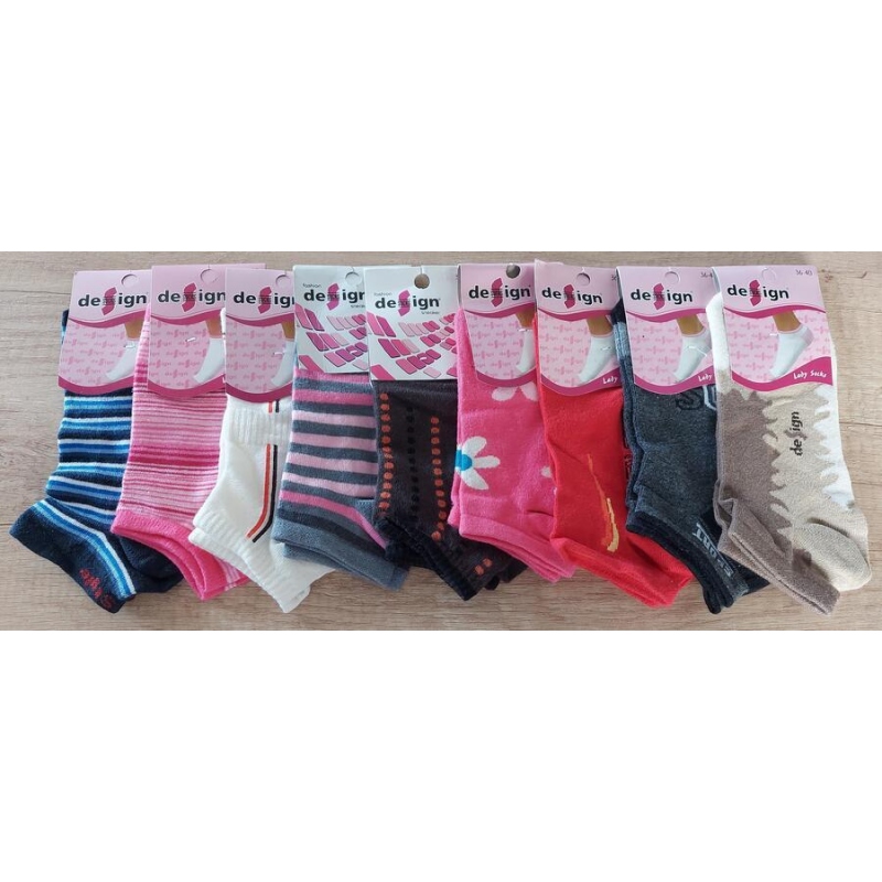 DESIGN SOCKS-dámské kotníčkové ponožky