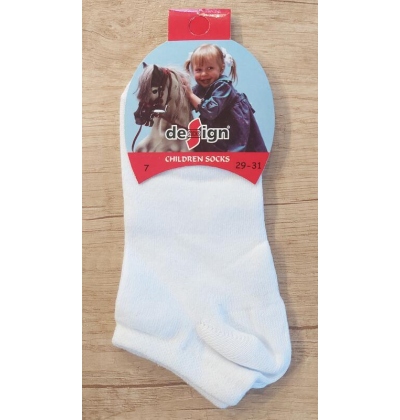DESIGN SOCKS-dětské kotníčkové ponožky, BÍLÉ