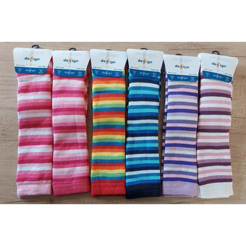 DESIGN SOCKS-PODKOLENKY froté dětské, proužky