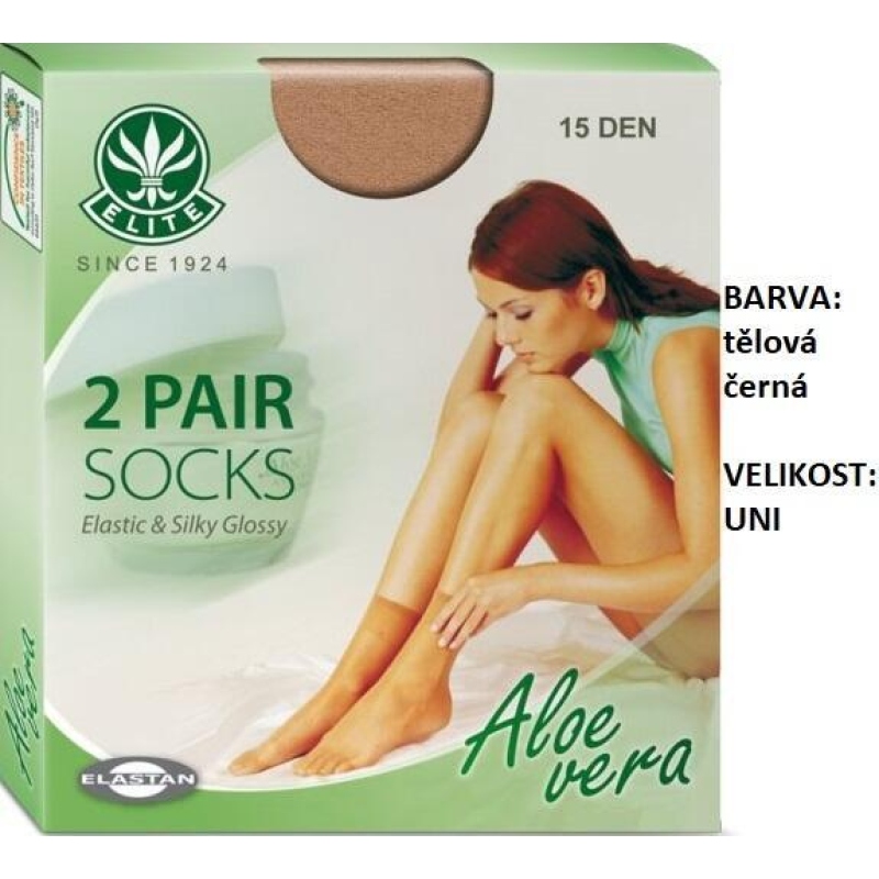 ELITE-ALA/2 ponožky s ALOE, 2 páry