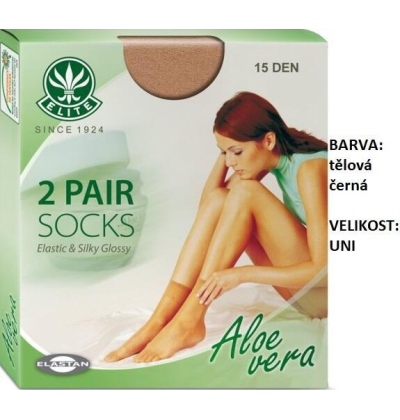 ELITE-ALA/2 ponožky s ALOE, 2 páry