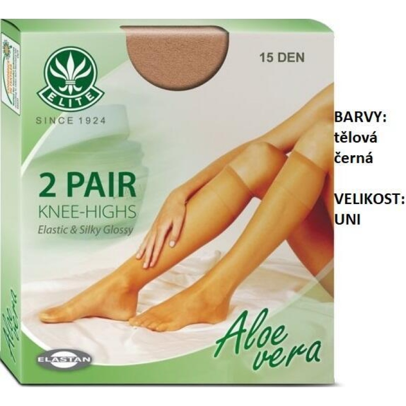 ELITE-ALITA/2 podkolenky s Aloe vera, 2 páry