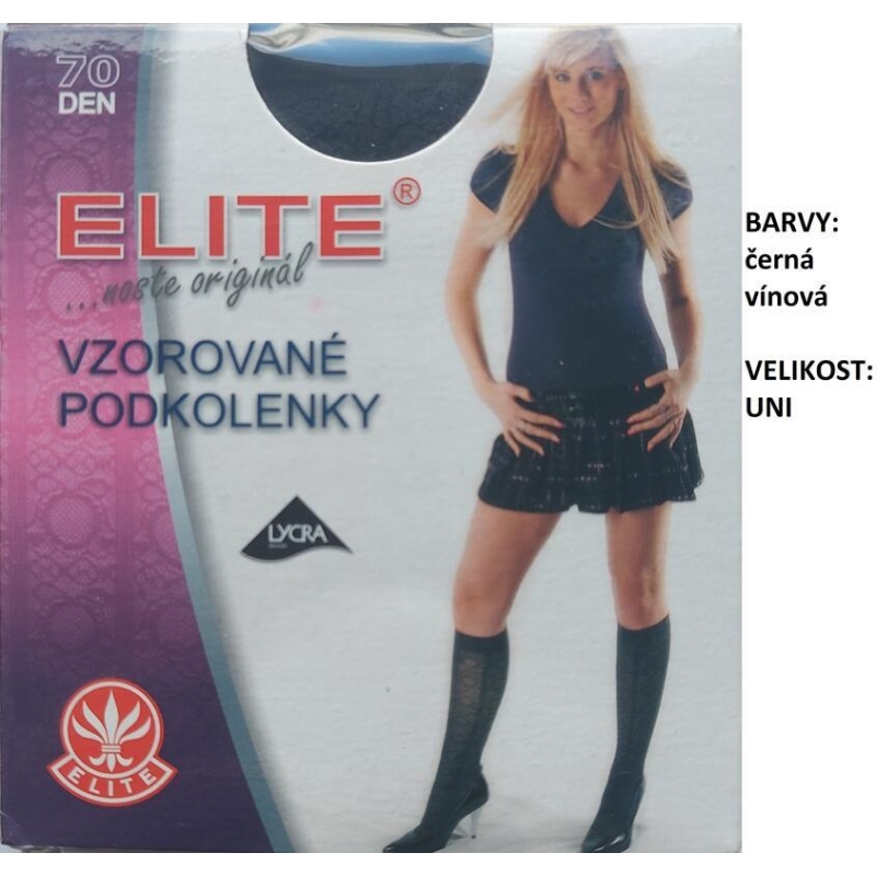 ELITE-KOLETA elastické podkolenky plast.vzor