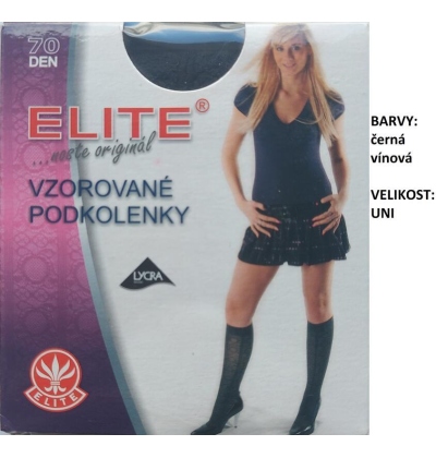 ELITE-KOLETA elastické podkolenky plast.vzor