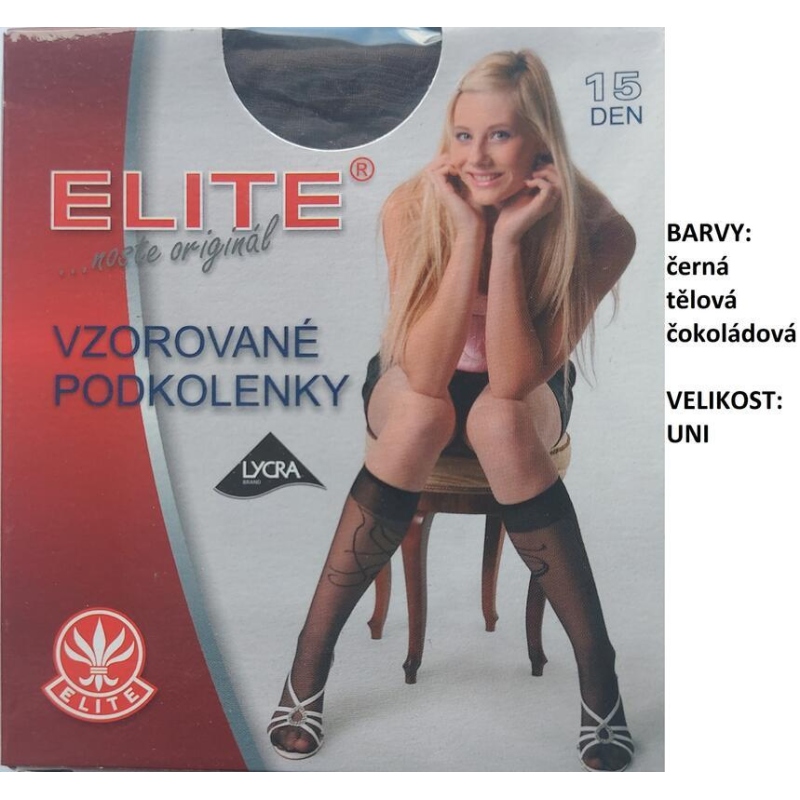 ELITE-RADMILA vzorované podkolenky, 15 den