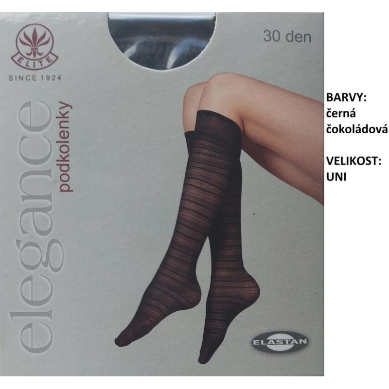ELITE-ZDENA vzorované podkolenky, 30 den