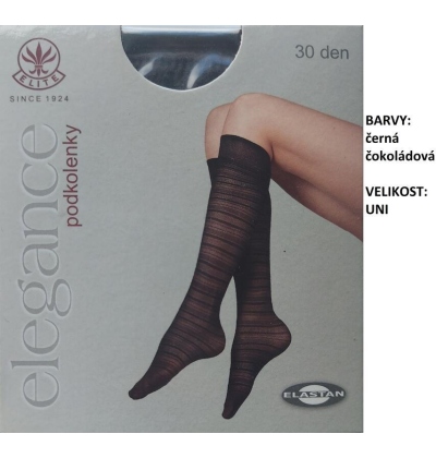 ELITE-ZDENA vzorované podkolenky, 30 den