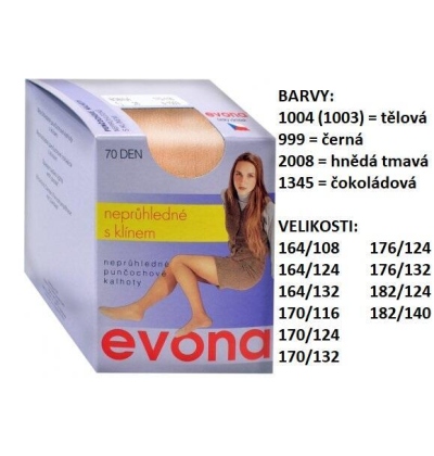 EVONA-BOBINA zimní, pata, velký klín, neprůhledné s klínem