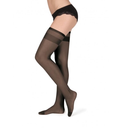 EVONA-CHERRY samonosné punčochy stretch