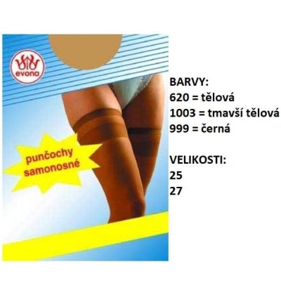 EVONA-CHERRY samonosné punčochy stretch