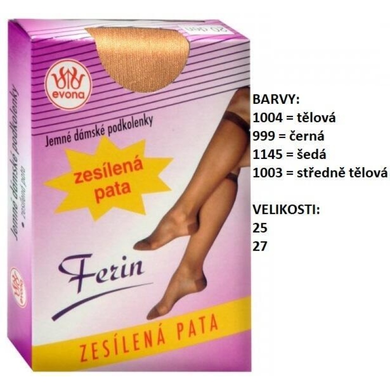EVONA-FERIN podkolenky s patou
