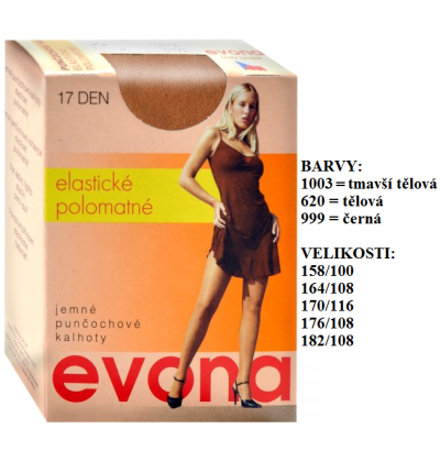 EVONA-LADA polomatné, lycra