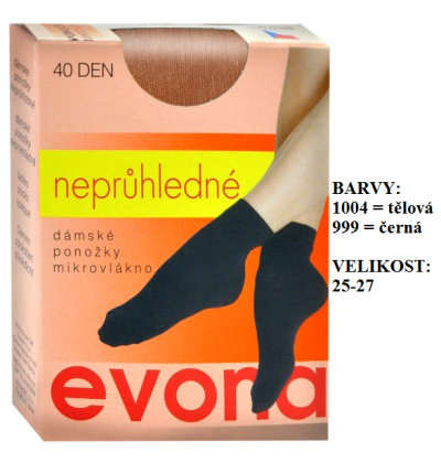 EVONA-MADLA ponožky s mikrovláknem a lycrou