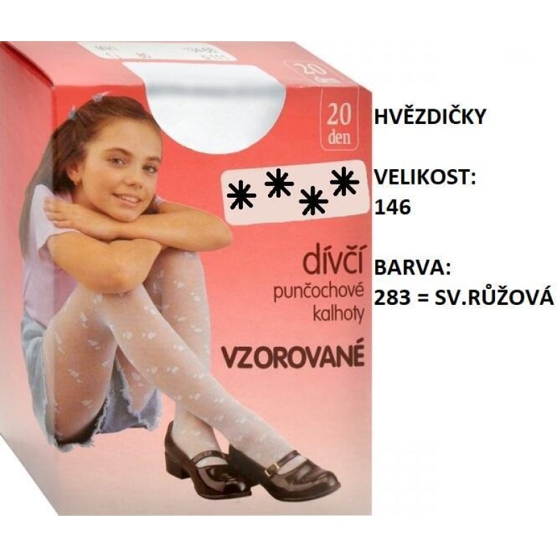 EVONA-MIKI 3 dětské punčochové kalhoty, vzor HVĚZDA