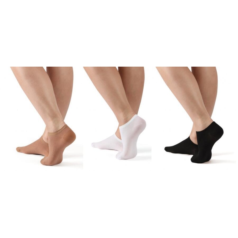 EVONA-NELA kotníkové ponožky s bavlnou, antibakteriální
