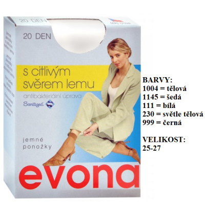 EVONA-POLO ponožky, zdravotní lem