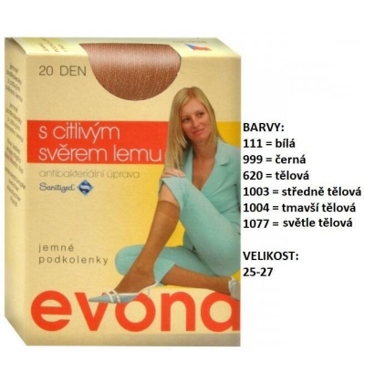 EVONA-PRIMA podkolenky, zdravotní lem