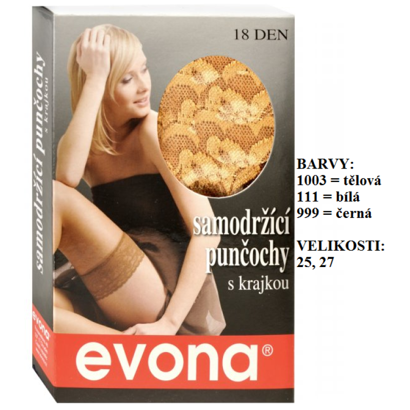 EVONA-SILVANA samonosné punčochy, lycra