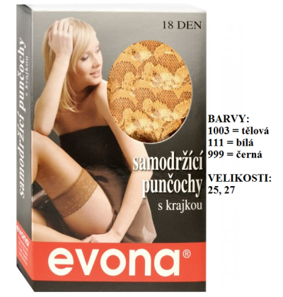EVONA-SILVANA samonosné punčochy, lycra