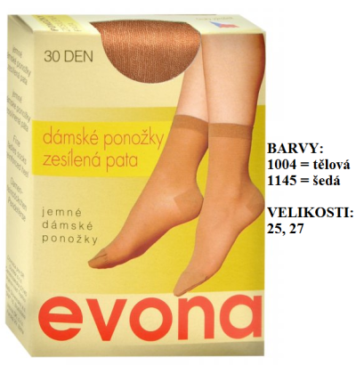 EVONA-SIMONA ponožky, zesílená pata