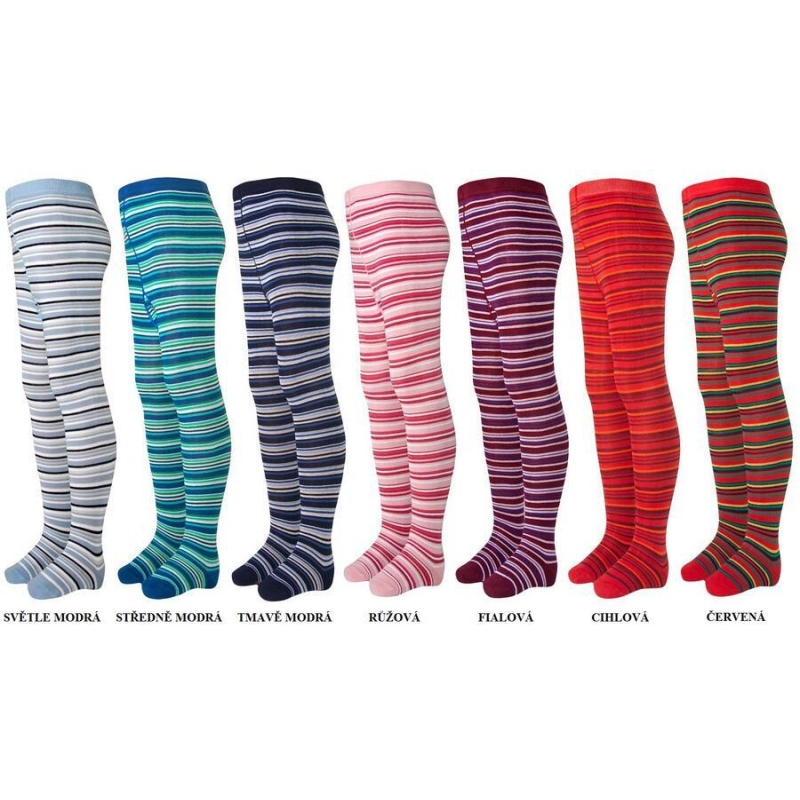 GETI, ba+lycra, proužky, 110-116  CIHLOVÁ