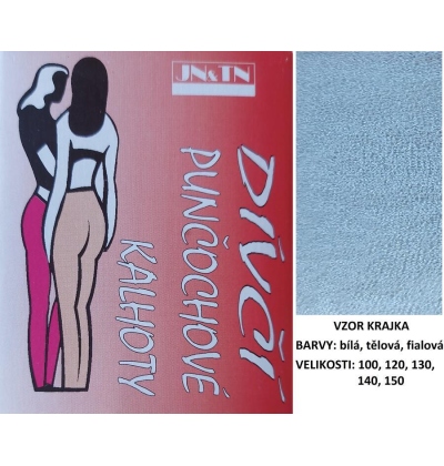 JNaTN-Dětské punčochové kalhoty, vzor KRAJKA