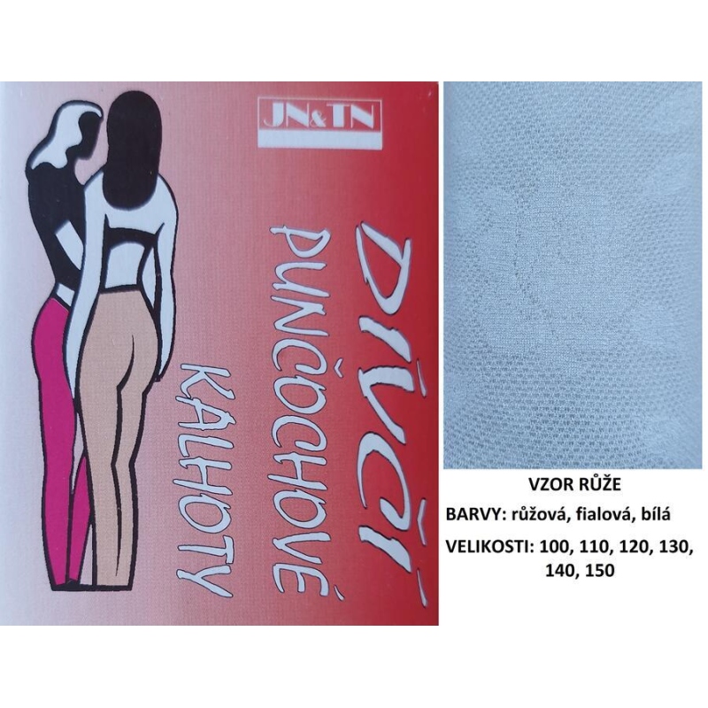 JNaTN-Dětské punčochové kalhoty, vzor RŮŽE