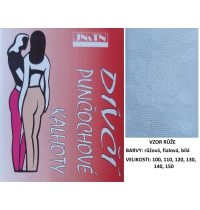 JNaTN-Dětské punčochové kalhoty, vzor RŮŽE