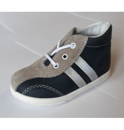 JONAP 010/M 17 - dět.kož.šněr.capáčky, modro-šedá