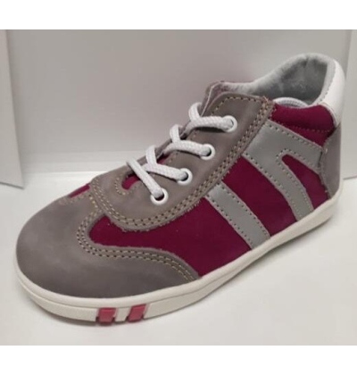 JONAP 014/M 24- dět.kož.šněr.,mazanina,šedo-růžová