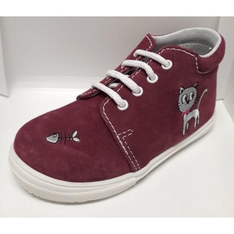 JONAP 022/S kočička 23 - dět.kož.šněr.,vínová     