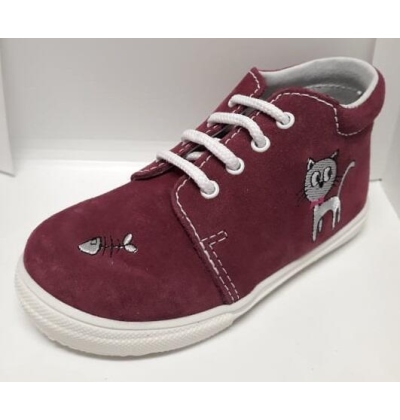 JONAP 022/S kočička 23 - dět.kož.šněr.,vínová     