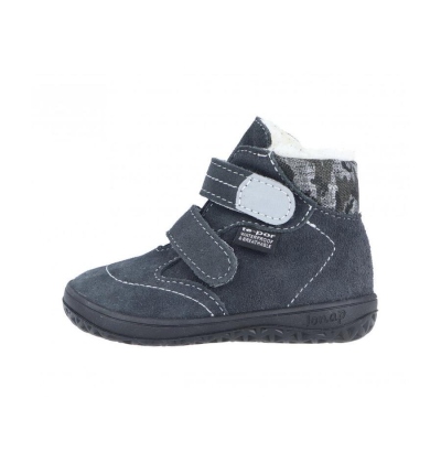 JONAP B5 S - kožené zimní, velur, šedá s memránou TE-POR