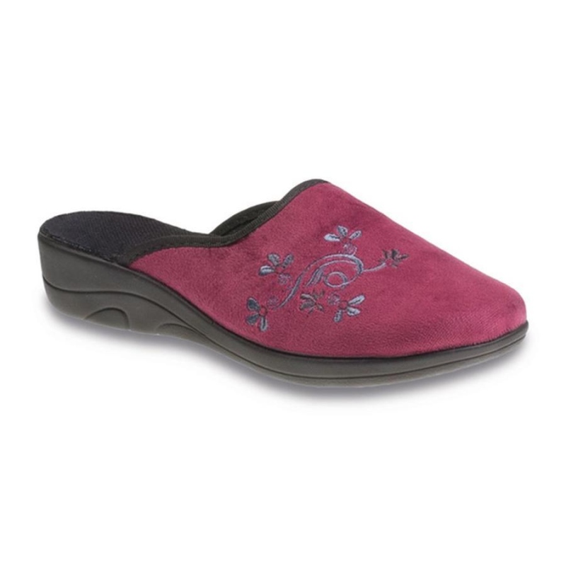 JULA ZŠ, vínová, drobné květy, 552D004 vel. 36