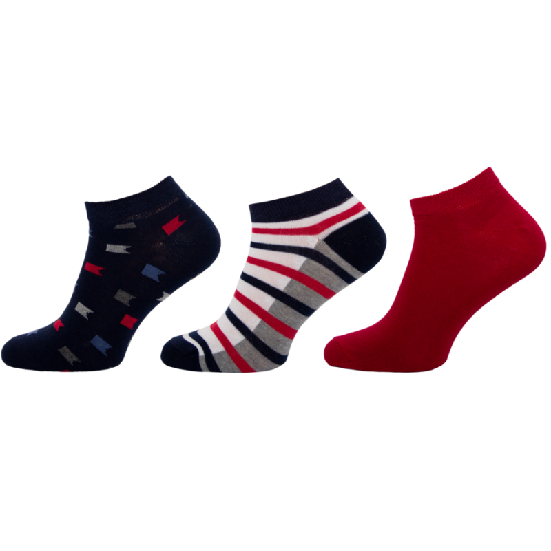 KM08 - kotníkové ponožky MULTIPACK, 27-29 (39-42)