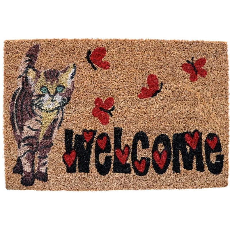 KOKOSOVÁ ROHOŽKA, 40 x 60 cm, vzor 5 - KOČKA