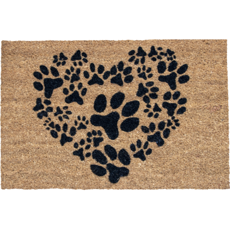 KOKOSOVÁ ROHOŽKA, 40 x 60 cm, vzor 9 - SRDCE