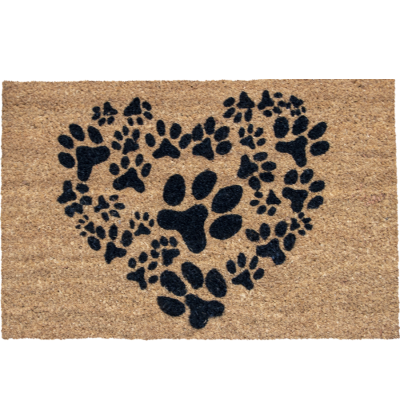 KOKOSOVÁ ROHOŽKA, 40 x 60 cm, vzor 9 - SRDCE