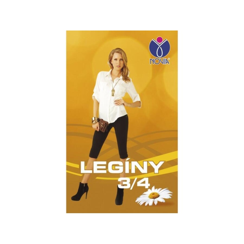 LEGÍNY NOVIA 3/4 -  L 02 - ČERNÁ L