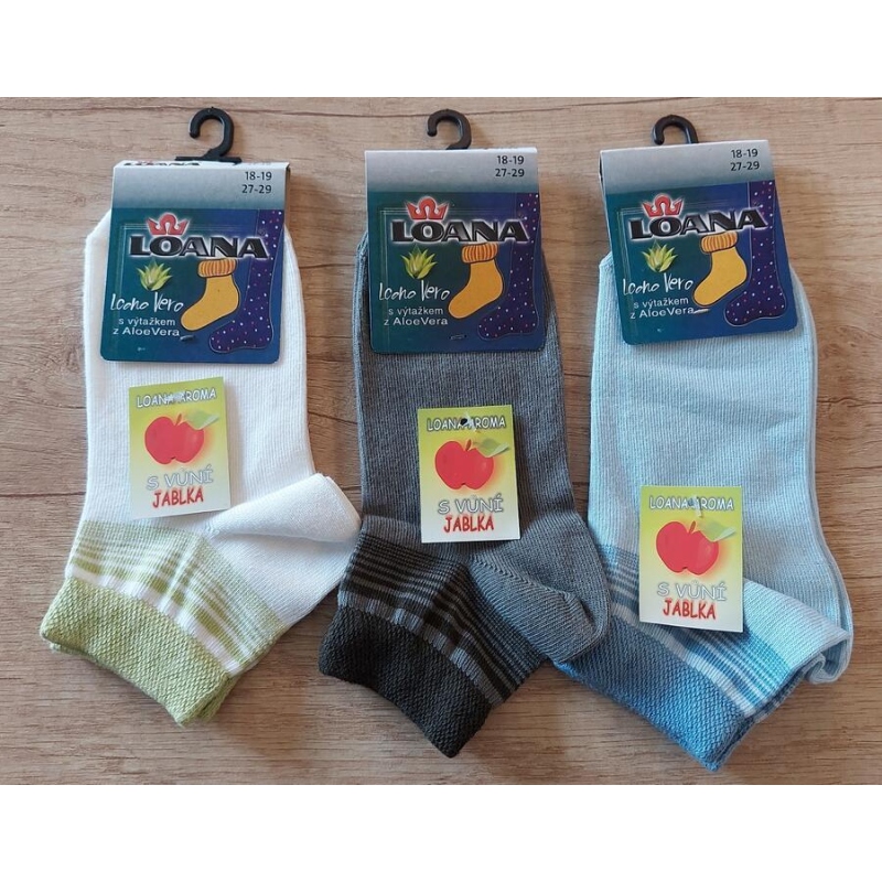 LOANA-50043 KRÁTKÉ, proužky v lemu