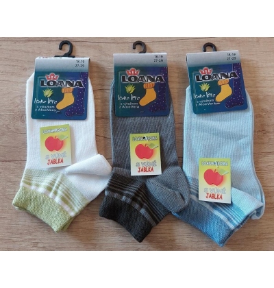 LOANA-50043 KRÁTKÉ, proužky v lemu