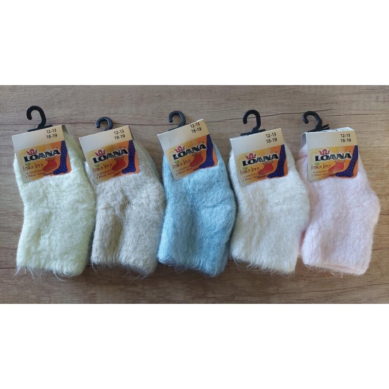 LOANA-50070 POČESANÉ kojenecké ponožky