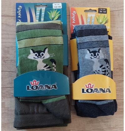 LOANA-50194 KOČIČKA, ba+lycra, 134-146 ZELENÁ